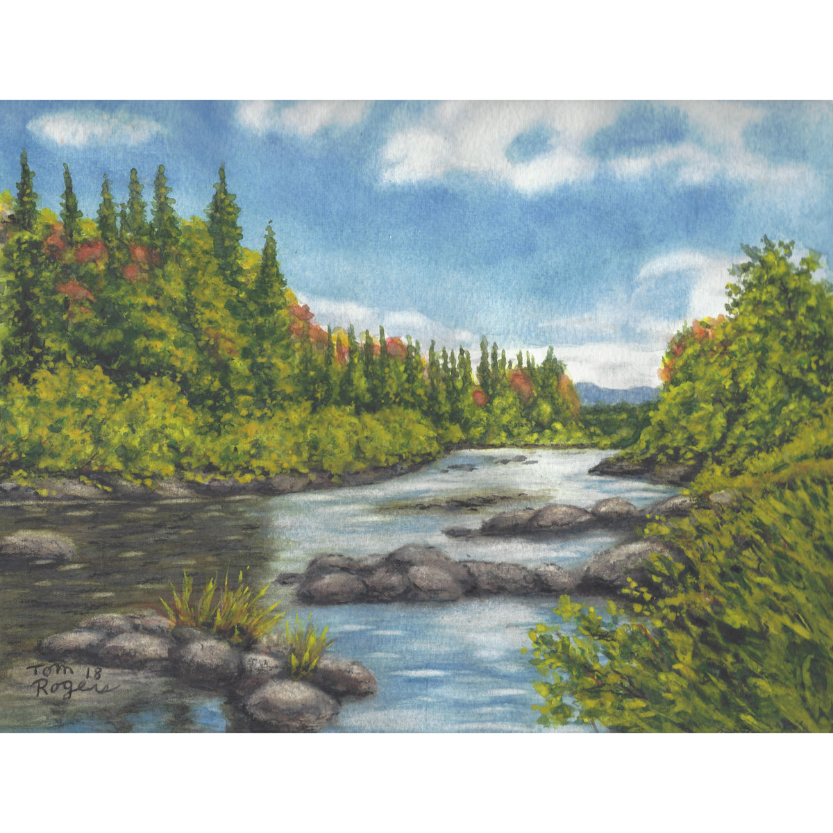 river through woods