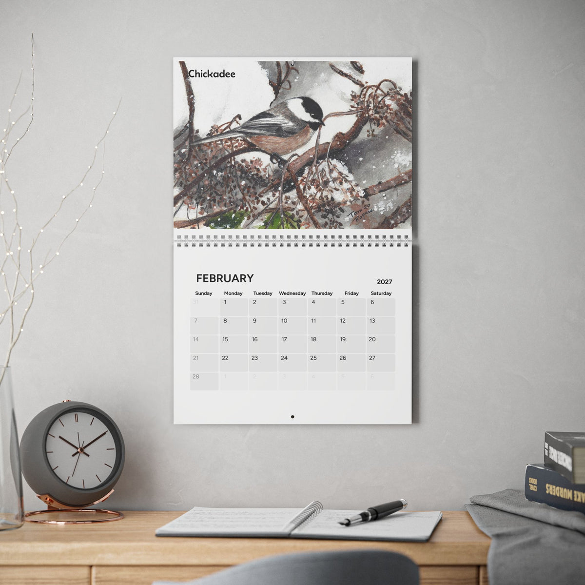 Birds of the Year 2027 Calendar — Watercolor Bird Wall Calendar