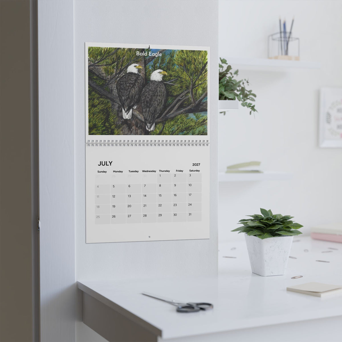 Birds of the Year 2027 Calendar — Watercolor Bird Wall Calendar