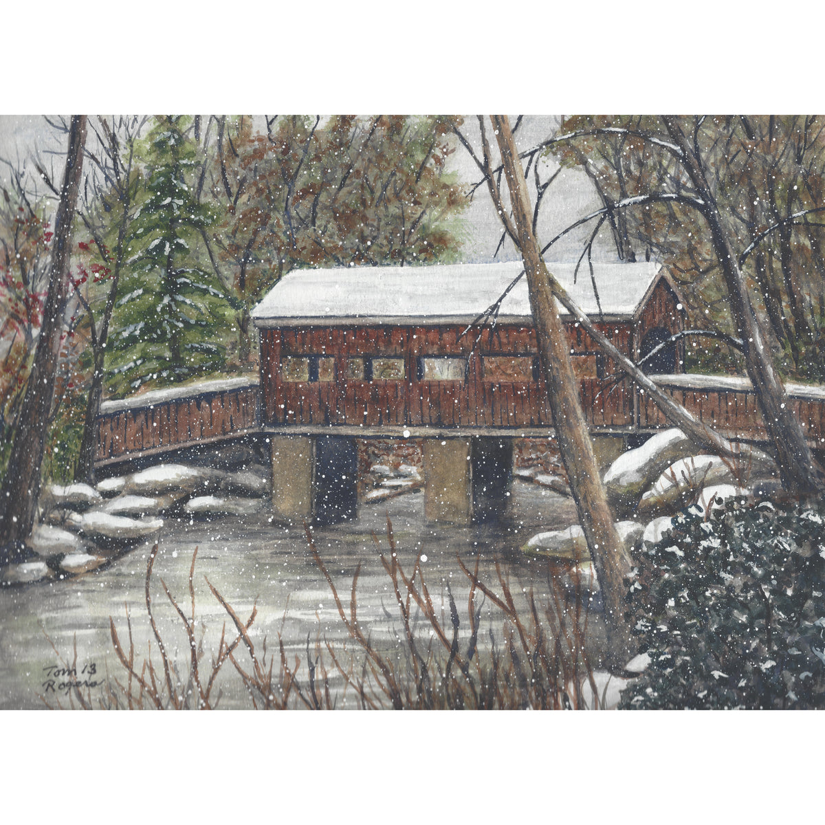 Covered Bridge in the snow