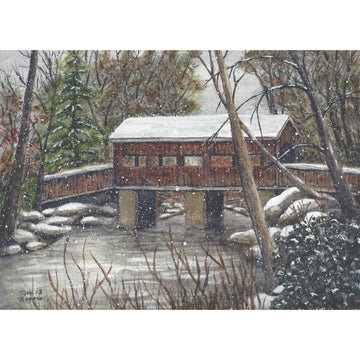 Covered Bridge in the snow