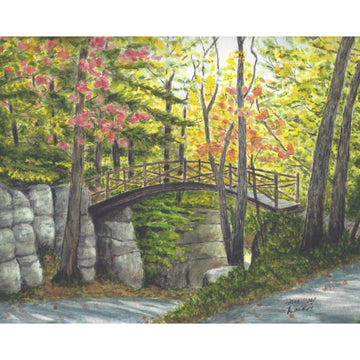 Fall bridge scene