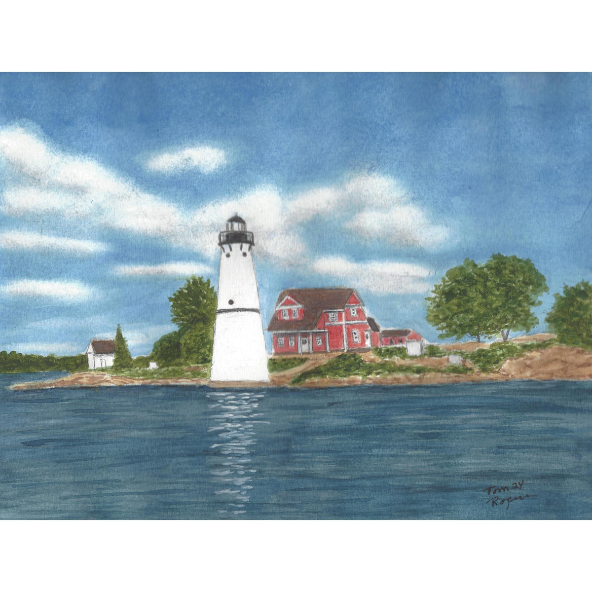 Rock Island light house. Thousand Island region of the St