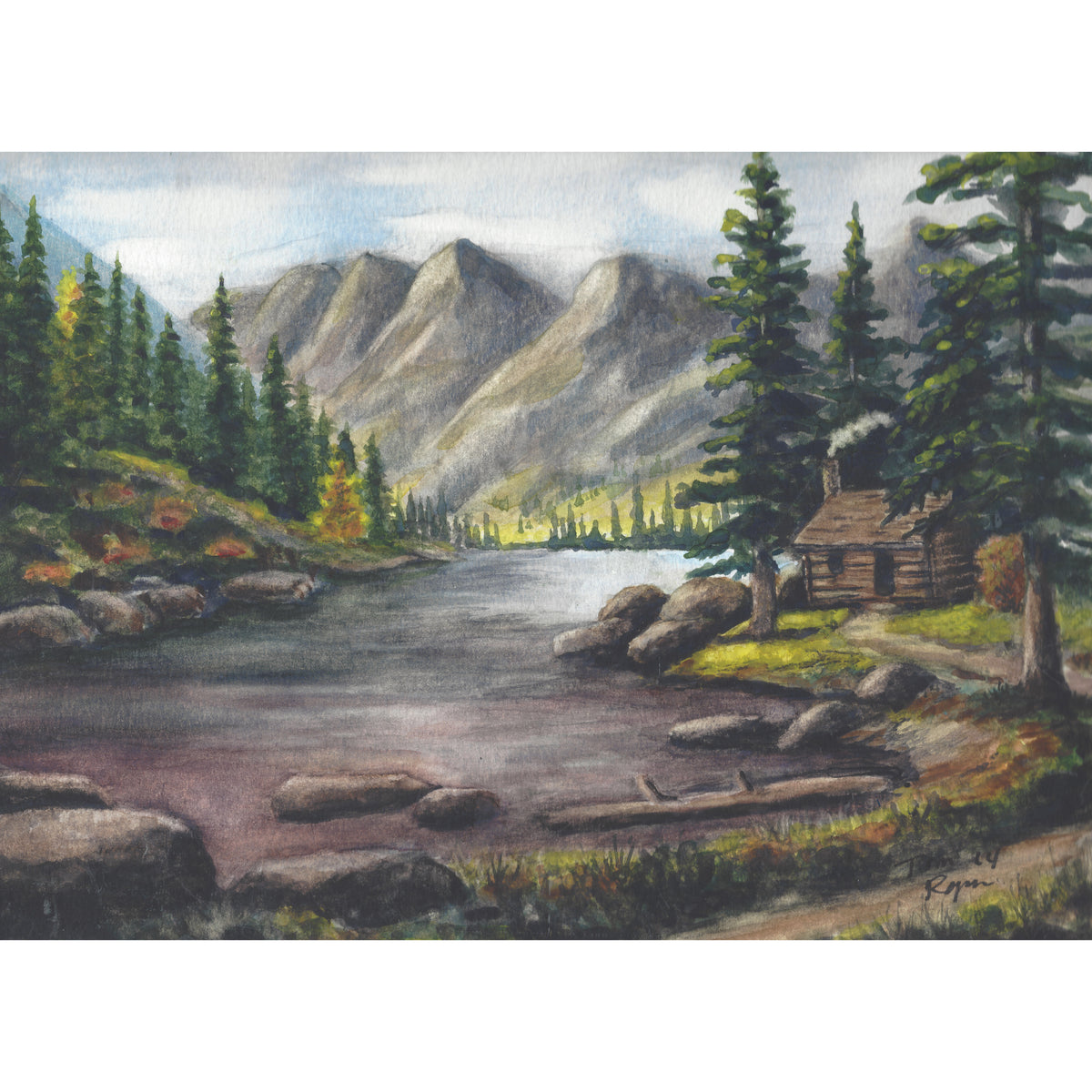 cabin at lake