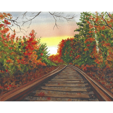fall scene  R.R tracks