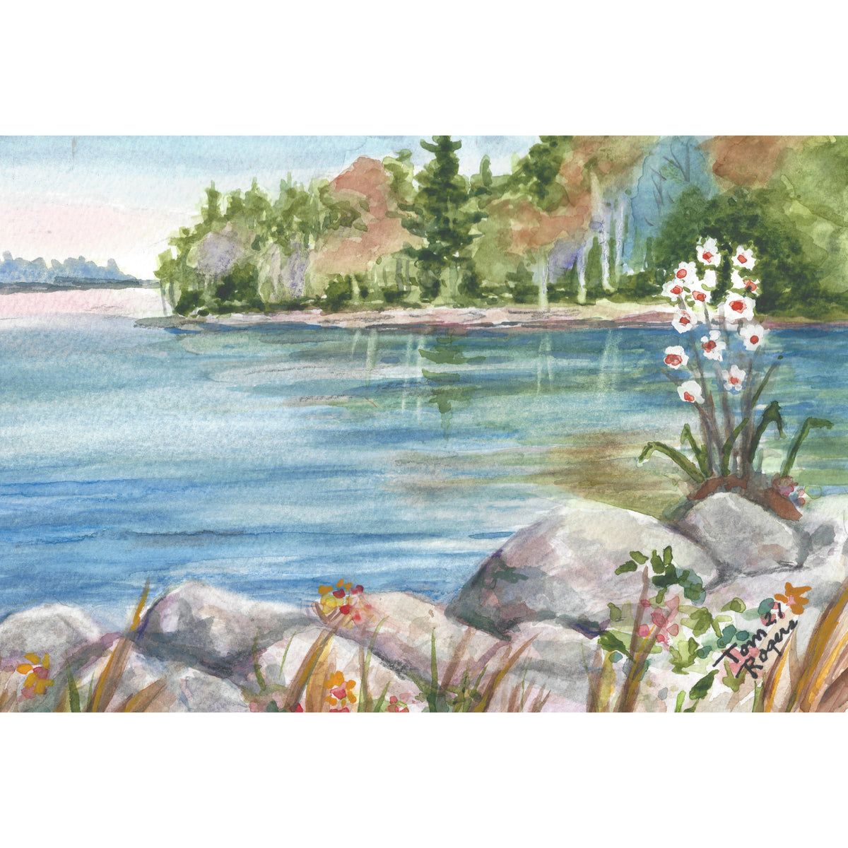 peaceful lake scene