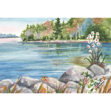 peaceful lake scene