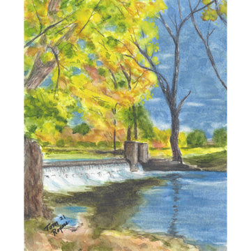 small waterfall in stream